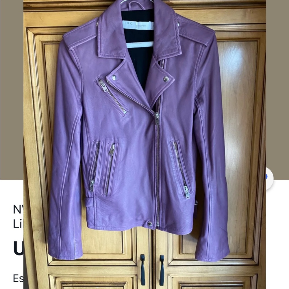 ISO purple iro leather jacket 36
